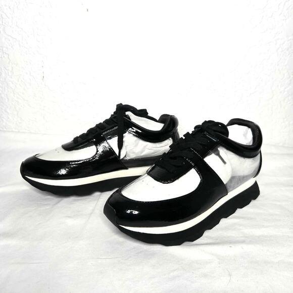 Jessica Rich Transparent Sneaker Size 6 (36) Noir NIB - Picture 1 of 5